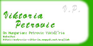 viktoria petrovic business card
